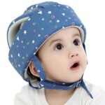 Apsauginis šalmas kūdikiui mėlynas, ideali dovana, skirta saugoti jūsų mažylį nuo traumų